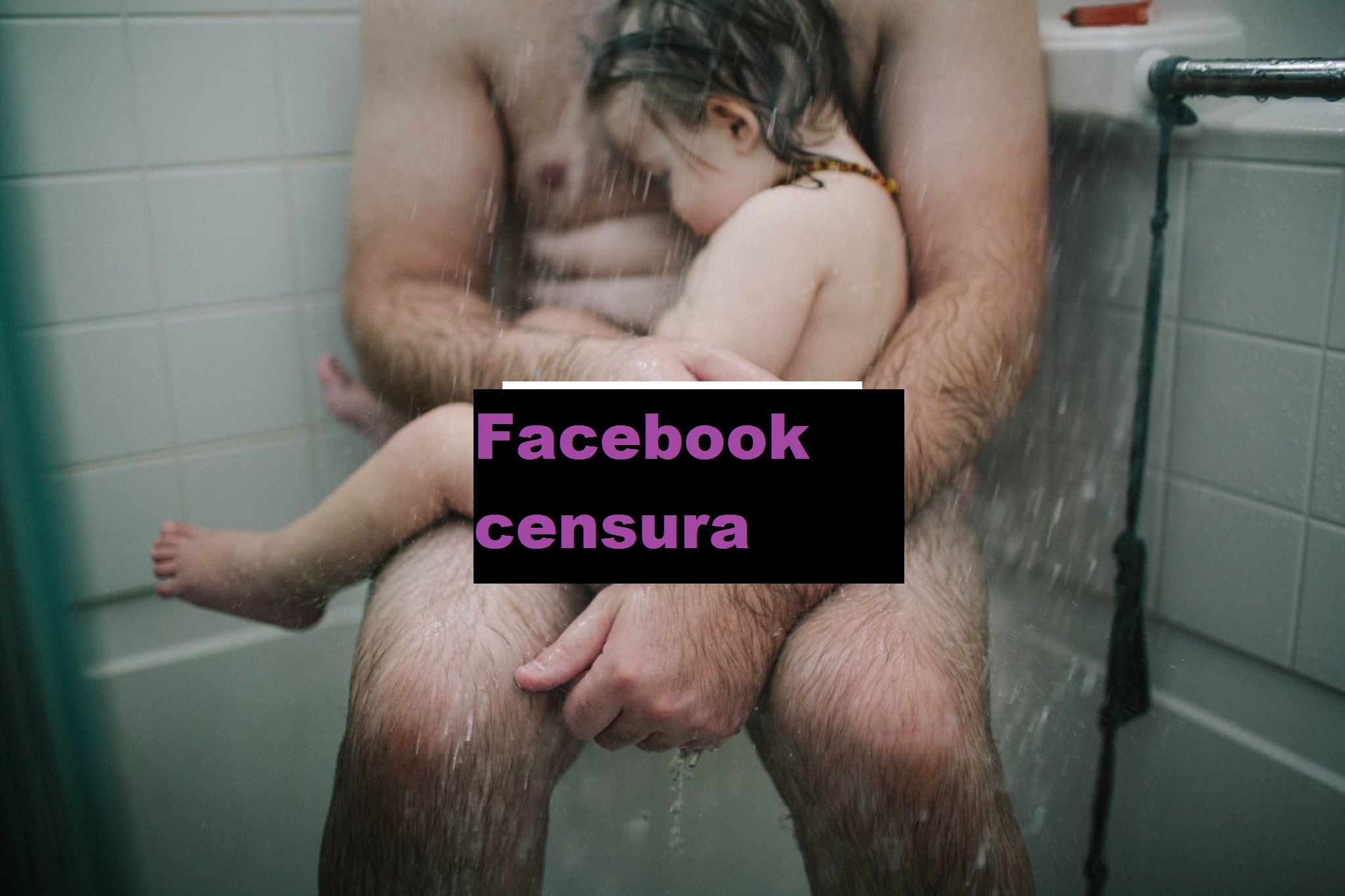 Ela compartilha a foto do marido com o filho no chuveiro. Ela não esperava esta reacção.