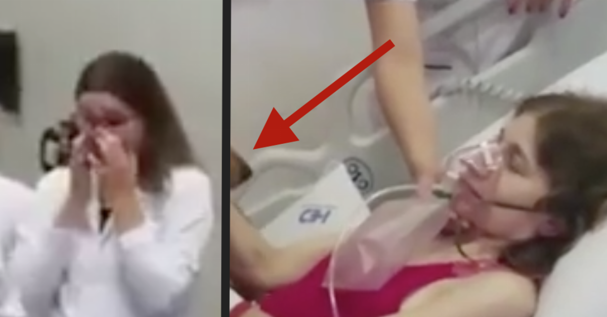 As enfermeiras ficam chocadas com o que salta nos braços desta mulher moribunda. Todas começam a chorar com…