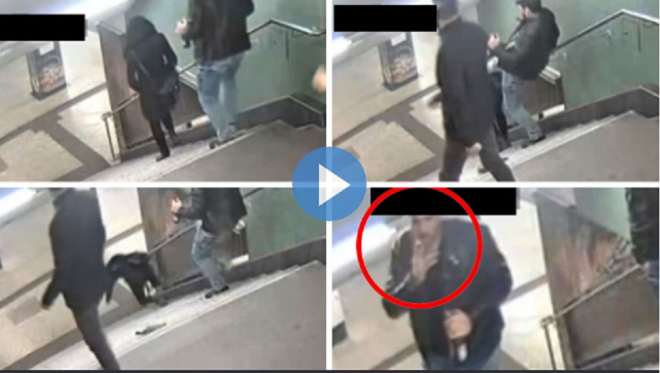 VIDEO CHOCANTE: Refugiados da Siria Chutam grávida escadas a baixo na estação de metro Neukölln na Alemanha