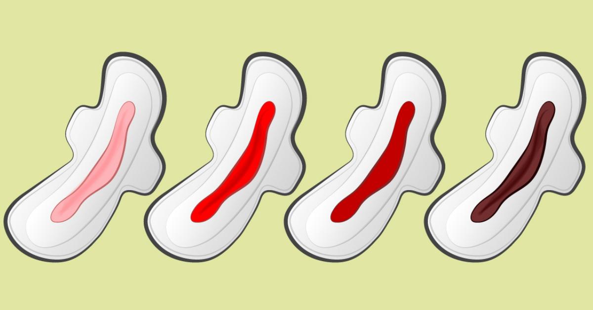 O que a côr da menstruação diz da sua saúde
